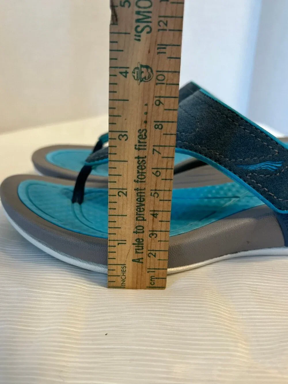 Dansko Katy Blue & Gray Leather Slip On Flip Flop Sandals - Picture 14 of 15